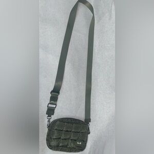 Iris and rainbow mini crossbody with wristlet strap